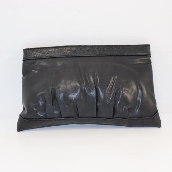 Genesis Vintage Black Clutch Purse Leather - Picture 1 of 6